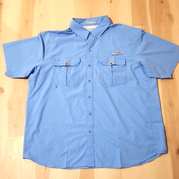 Chemise Columbia PFG Blood N Guts – Manches Longues – Omni-Shield – Taille L Orange
